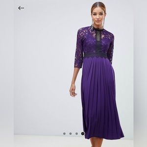 Little Mistress ASOS Purple & Black Dress